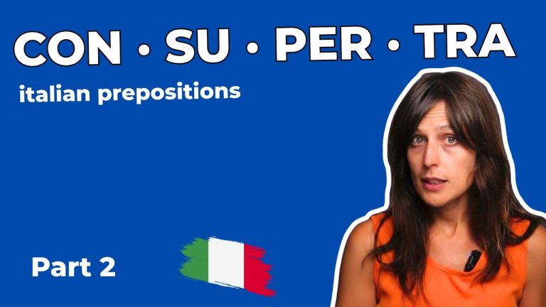 Preposizioni italiane con su per tra fra