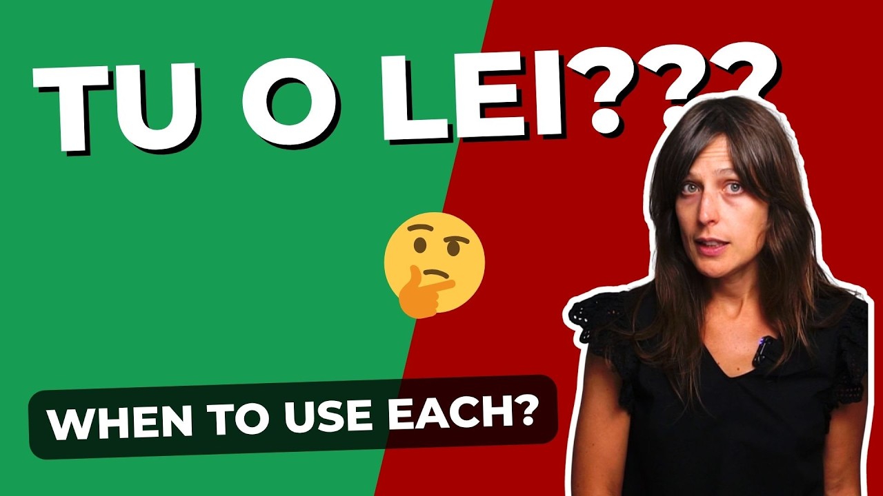Tu or Lei — formal and informal Italian guide